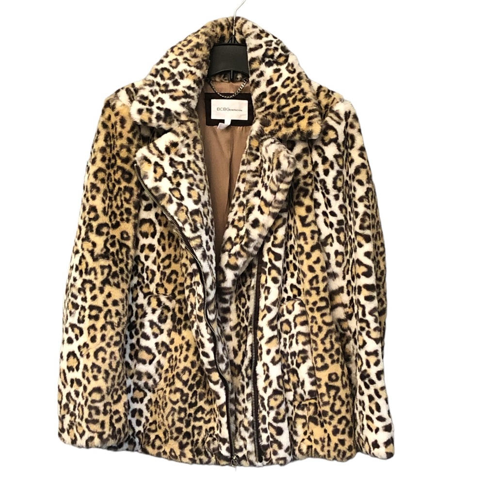 BCBG GENERATION Midweight Faux Fur Coat Sz, Medium